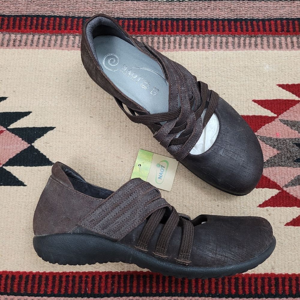 Naot Kawaka Woven Strap‎ Flats Sz 38 US 7